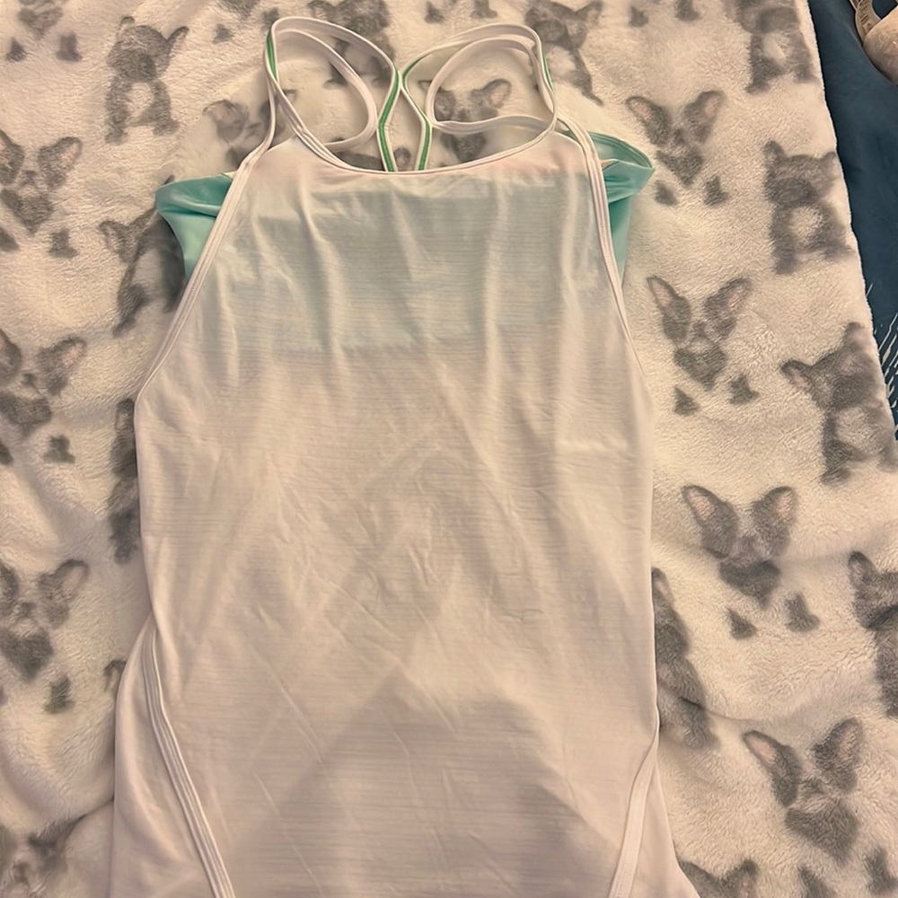 White Ivivva tank with built in bra. Size 14